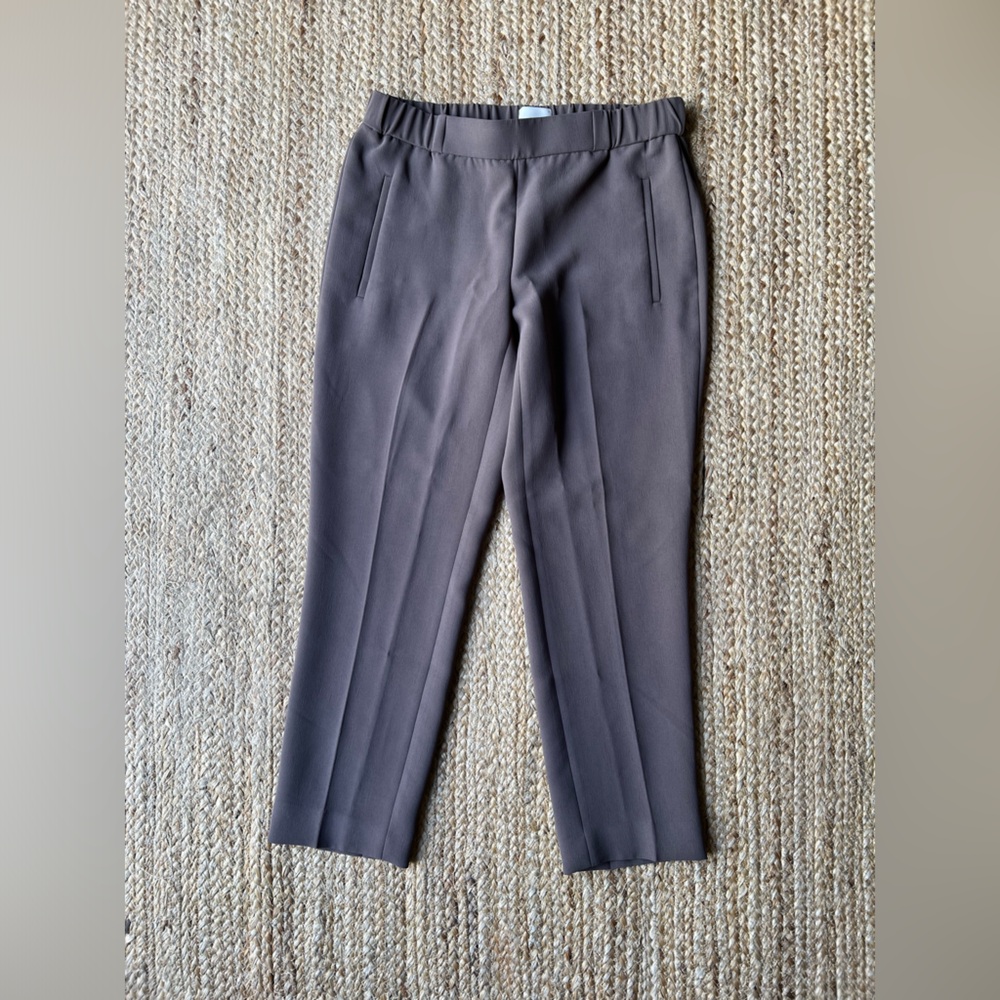 Aritzia Wilfred Darontal Taupe Cropped Mid-Rise Pants Size 2